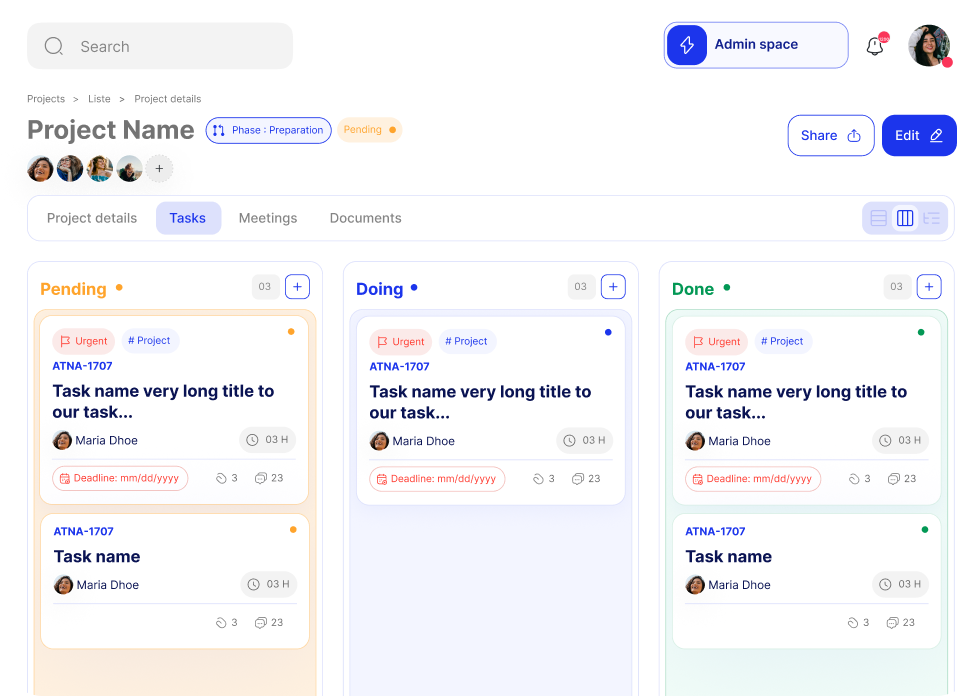 Tout votre projet, réellement au même endroit