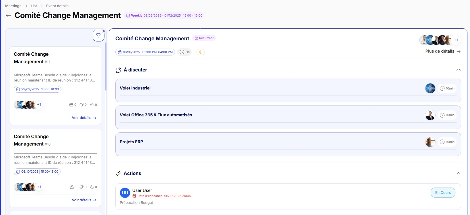 De la préparation à l'action, tout est intégré