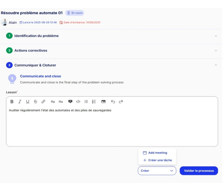 Continuous learning & knowledge capitalization